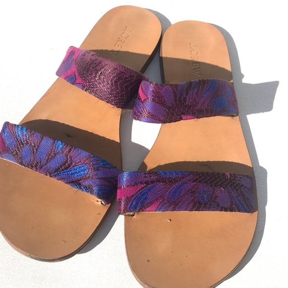 J.Crew Malta fabric  Flat Sandals - Size 9 - Picture 5 of 6